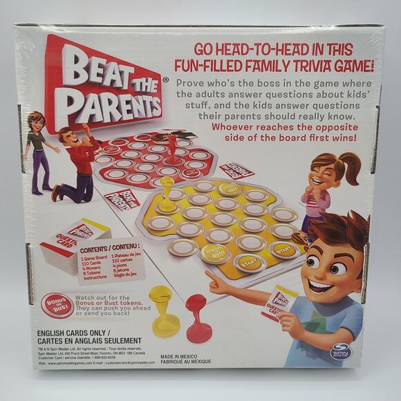 Beat the Parents Board Game Kids vs Grown Ups For Ages 6+ Family Fun Night - Picture 5 of 9